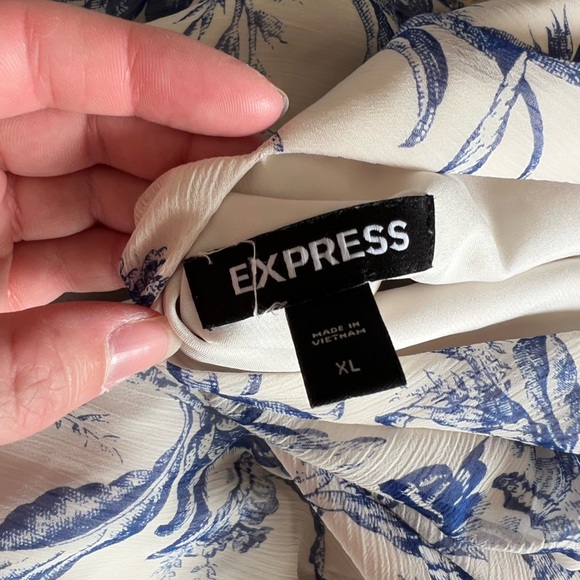 Express Blue and White Floral Maxi Dress - Picture 2 of 2